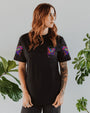 I Believe There Are Angels Among Us Neon Butterfly and Peace Graphic AOP Shirts _13_ 7wU7U