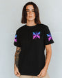 I Believe There Are Angels Among Us Neon Peace Sign with Wings Graphic AOP Shirts _13_ 7c9LV