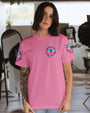 I Believe There Are Angels Among Us Peace Sign and Dragonfly Graphic Tee for Women AOP Shirts _2_ LMRiC