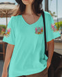 I Believe There Are Angels Among Us Peace Symbol and Flower Design for Women AOP Shirts _4_ T4e8D