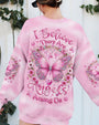 I Believe There Are Angels Among Us Pink Butterfly Memorial AOP Shirts _4_ 0KL7r