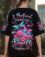 I Believe There Are Angels Among Us Pink and Teal Dragonfly AOP Shirts _3_ dfjZI