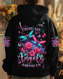 I Believe There Are Angels Among Us Pink and Teal Dragonfly AOP Shirts _7_ A0yh5