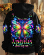 I Believe There Are Angels Among Us Rainbow Butterfly Psychedelic Galaxy AOP Shirts _8_ 9DP96