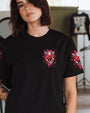 I Believe There Are Angels Among Us Red Rose and Butterfly Wings Graphic AOP Shirts _2_ SCCN1