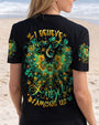 I Believe There Are Angels Among Us Sunflower Wings Peace Graphic AOP Shirts _12_ Ictzk