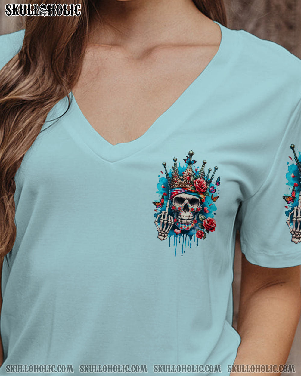 I_E2_80_99m Not a Princess I_E2_80_99m the F Queen Sku Crown Roses Sassy Attitude Graphic for Women AOP Shirts _8_ 7kbwk