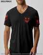 Im Never Alone My Demons Are With Me 247 Dark Red Skull Gothic Horro AOP Shirts _7_ 86rH4