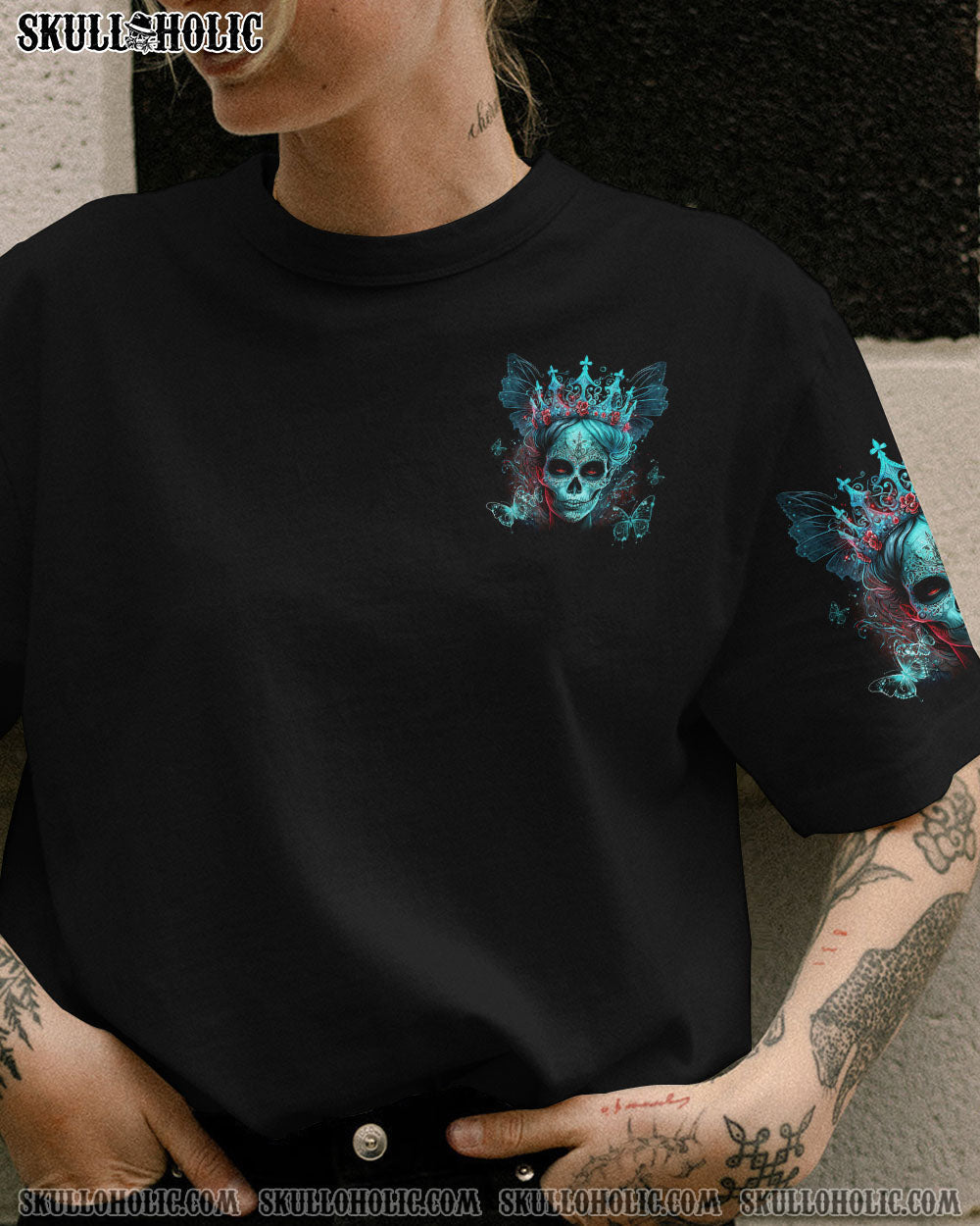 Im Not A Princess Im The F Queen Funny Skyll Gothic Queen Graphic for Women AOP Shirts _9_ JNVRb