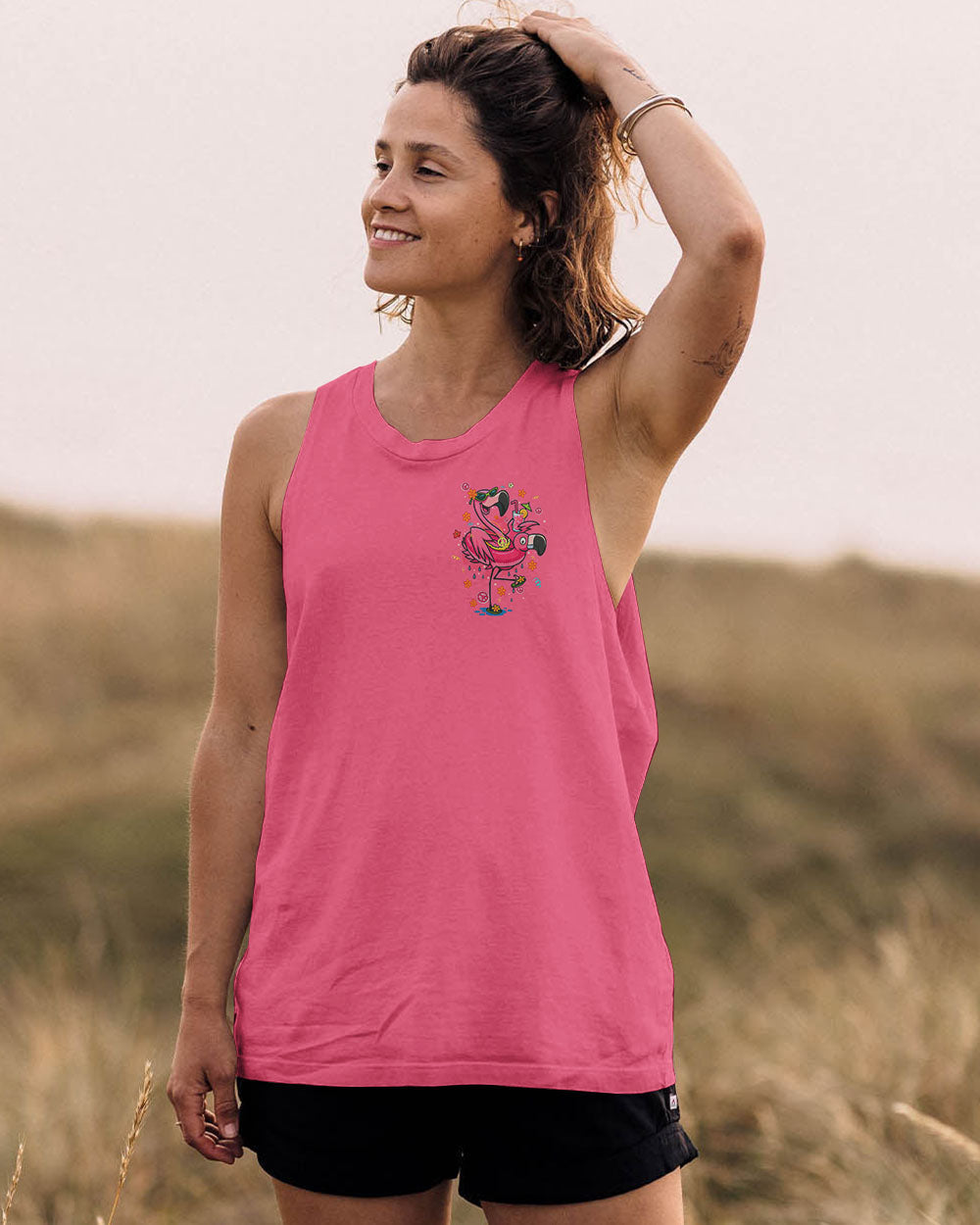 Im Not Drunk Im Just Fancy Funny Flamingo Drinking Cocktail Graphic AOP Shirts _6_ MqbSv