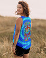 Imagine All The People Living Life In Peace Peace Symbol with Flower Tie Dye Design for Women AOP Shirts _14_ jVafy