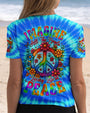 Imagine All The People Living Life In Peace Peace Symbol with Flower Tie Dye Design for Women AOP Shirts _6_ aWqx3