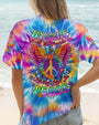 Imagine All The People Living Life In Peace Tie Dye Peace Symbol Graphic Tee for Women AOP Shirts _1_ wLBzj
