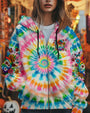 Imagine All The People Living Life in Peace Sunflower and Peace Symbol Tie Dye Design AOP Shirts _10_ RN678