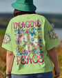 Imagine All the People Living Life in Peace Vibrant Peace Sign Design with Flowers _26 Birds AOP Shirts _1_ 3PIUc