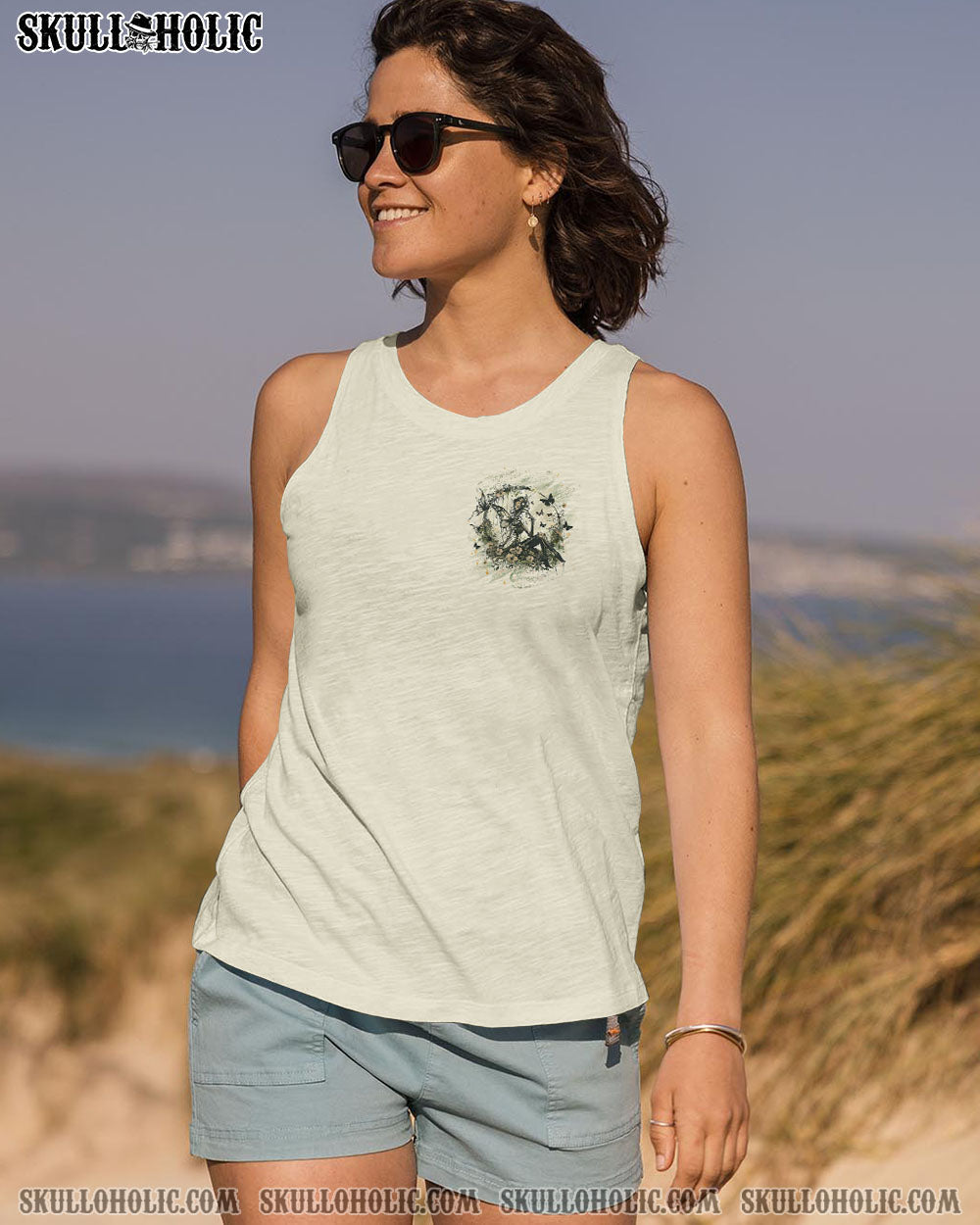 In My Next Life I Want To Be The Karma Fairy Floral Gothic Fairy Graphic for Women AOP Shirt _6_ q8RIC
