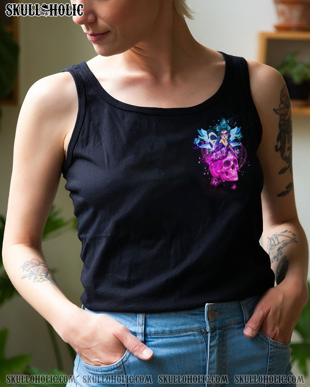 In My Next Life I want to be the Karma Fairy Pink Skull and Karma Graphic for Women AOP Shirts _11_ bN8OE