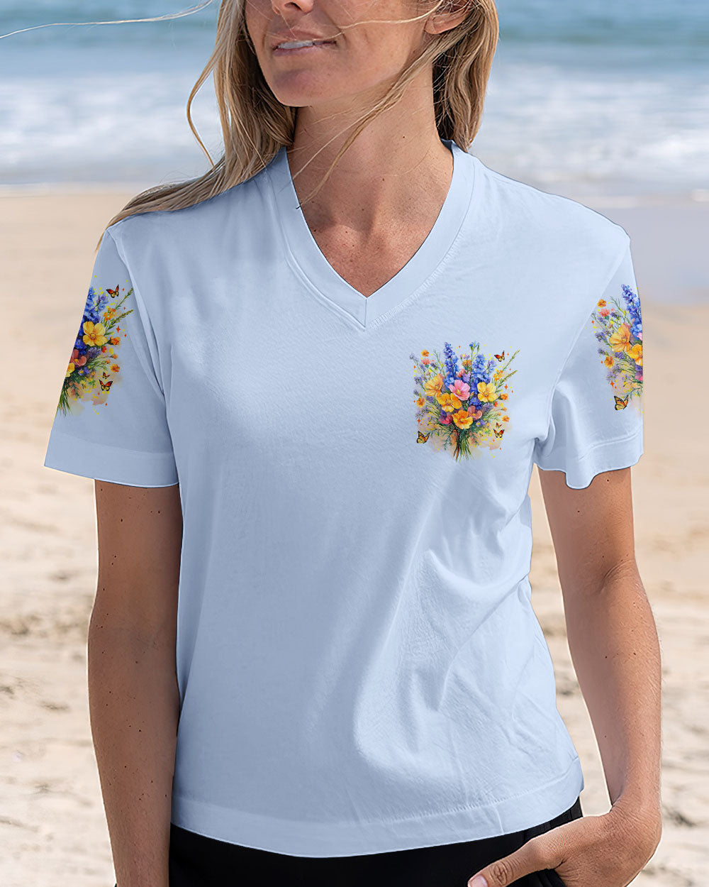 In a Field of Roses Be a Wildflower Vintage Floral Graphic for Women AOP Shirts _14_ uv2ai