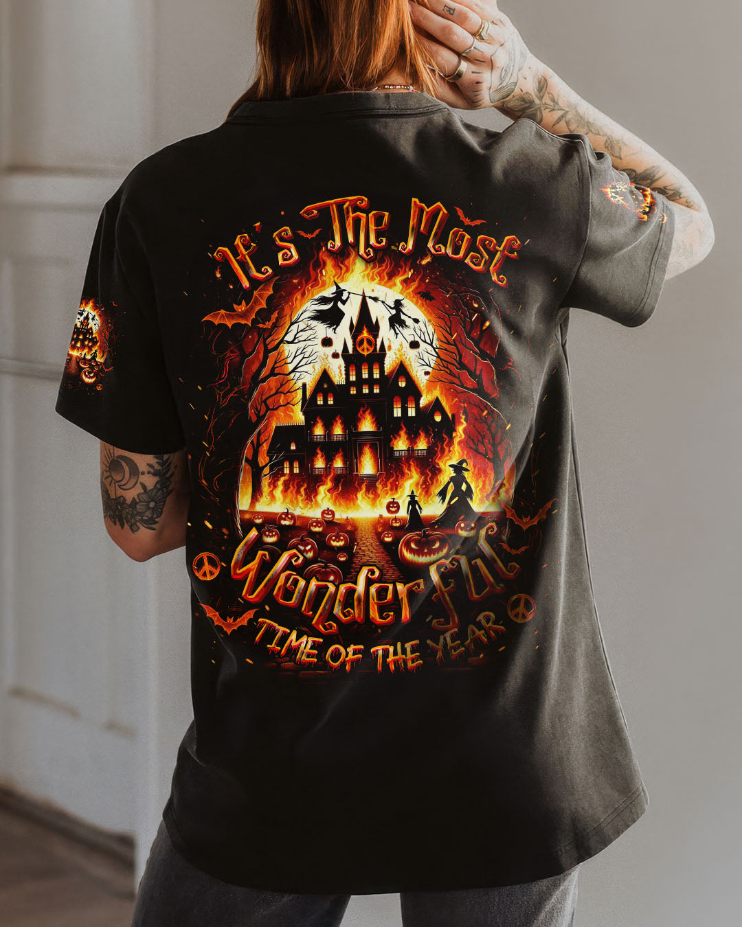It_E2_80_99s the Most Wonderful Time of the Year Halloween Spooky Haunted House AOP Shirts _14_ ueM3R