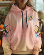 Just Breathe Everything Is Going To Be Okay Hummingbird Floral Pastel AOP Shirts _4_ M2L7K