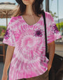 Just Breathe Everything Is Going To Be Okay Pink Tie Dye Sunflower AOP Shirts _12_ RtlEV