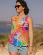 Just Breathe Everything Is Going To be Okay Tie Dye Dragonfly Graphic Tee for Women AOP Shirts _13_ T73Wy