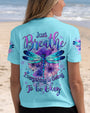 Just Breathe Everything Is Going to Be Okay Blue Dragonfly Peace Floral AOP Shirts _5_ ZFytk