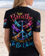 Just Breathe Everything Is Going to Be Okay Colorful Dragonfly Peace Sign AOP Shirts _5_ Y2FR9