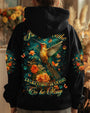 Just Breathe Everything Is Going to Be Okay Hummingbird Floral Graphic AOP Shirts _7_ HWhgw