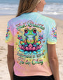 Just Breathe Everything Is Going to Be Okay Meditating Frog Tie Dye Lotus AOP Shirts _13_ WODke
