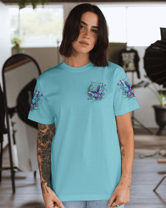 Just Breathe Everything Is Going to Be Okay Motivational Butterfly Quote AOP Shirts _10_ d0HVc