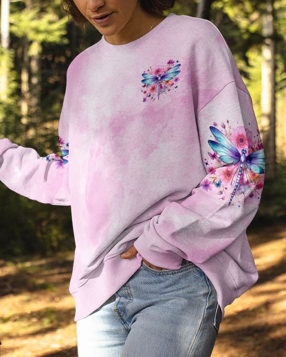 Just Breathe Everything Will Be Okay Tie Dye Dragonfly Inspirational AOP Shirts _6_ DjWaH