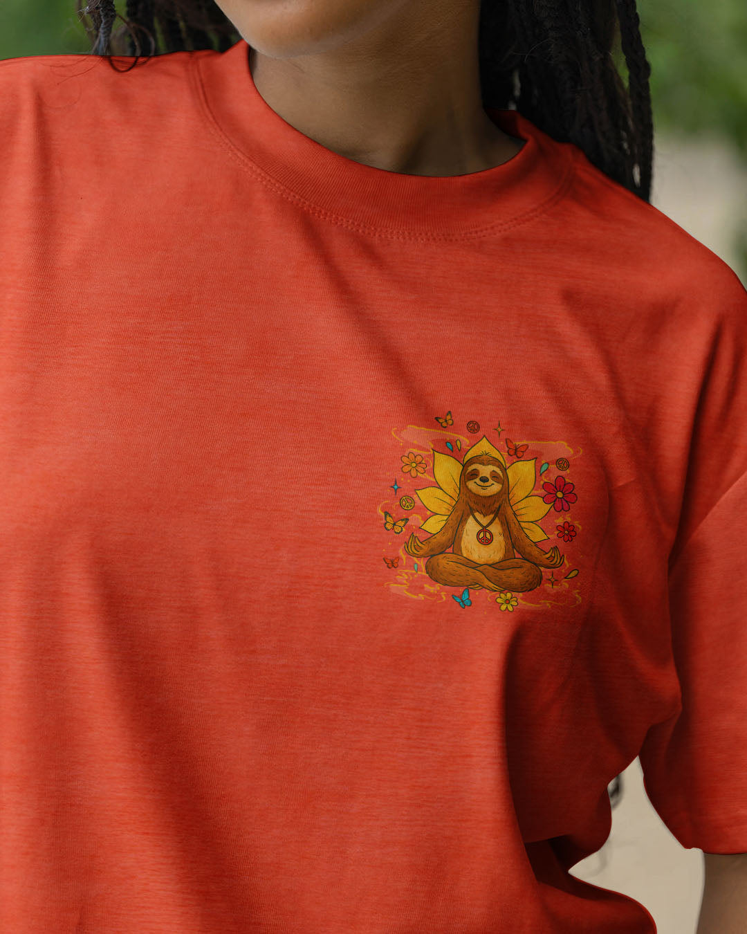 Just Breathe Everything is Going to Be Okay Peaceful Sloth Design with Flowers _26 Butterfly AOP Shirts _14_ WA9gE