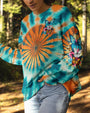 Just Breathe Everything is Going to Be Okay Tie Dye Butterfly Positive AOP Shirts _2_ 3wC0Z