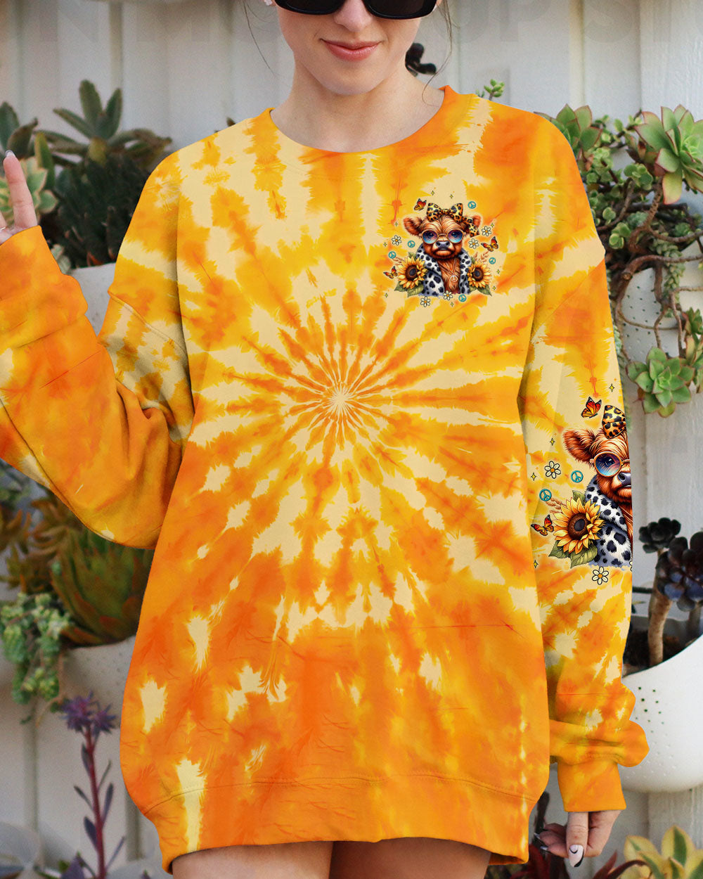Kinda Boujee Kinda Broke Adorable Cow in Sunglasses _26 Sunflower Design AOP Shirts _6_ uLqc5