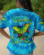 Let It Be Whisper Words of Wisdom Luna Moth Tie Dye Design for Women AOP Shirts _1_ 21ebX