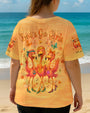 Let_E2_80_99s Go Girls Flamingo Peace and Love Orange Graphic Tee for Women AOP Shirts _3_ BLds0