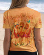 Let_E2_80_99s Go Girls Flamingo Peace and Love Orange Graphic Tee for Women AOP Shirts _5_ JPt5Z
