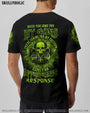 My Guns My Freedom Expect an Appropriate Response Green Skull Graphic Tee AOP Shirts _3_ YxUHB