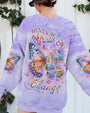 Never be Afraid of Change Purple Floral Butterfly Tie Dye AOP Shirts _3_ 59MTU