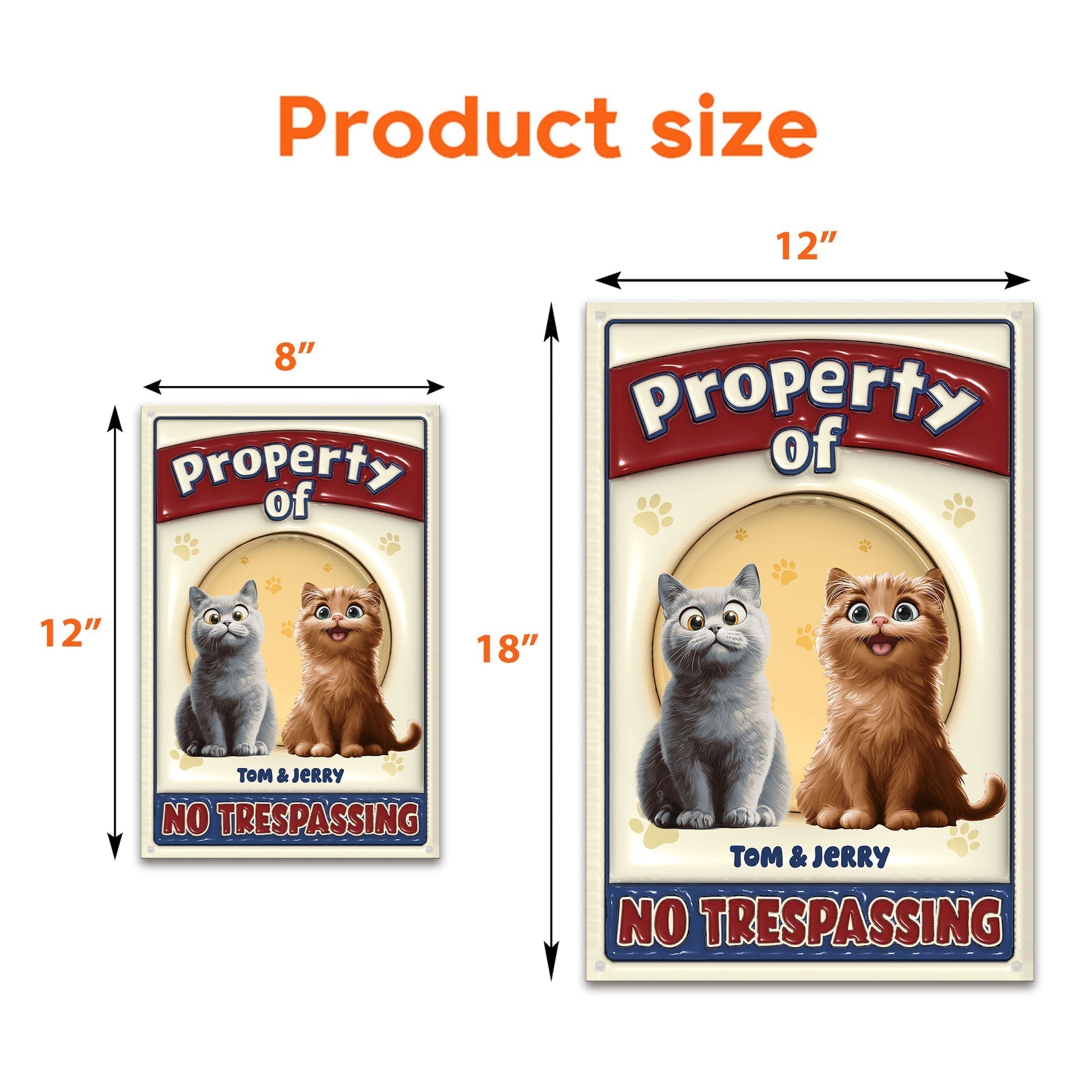 No Trespassing Cat Version Personalized Metal Sign_4_71fafc1d 44cf 4ea3 b3c9 64e5a7badfb7