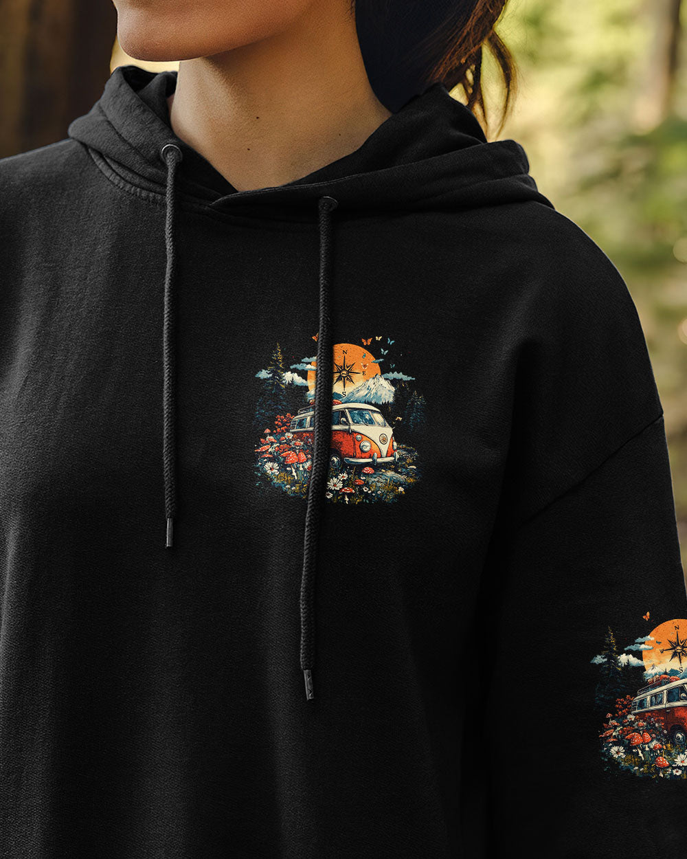 Not All Who Wander Are Lost Retro Van and Mountain Design AOP Shirts _4_ LXd5G