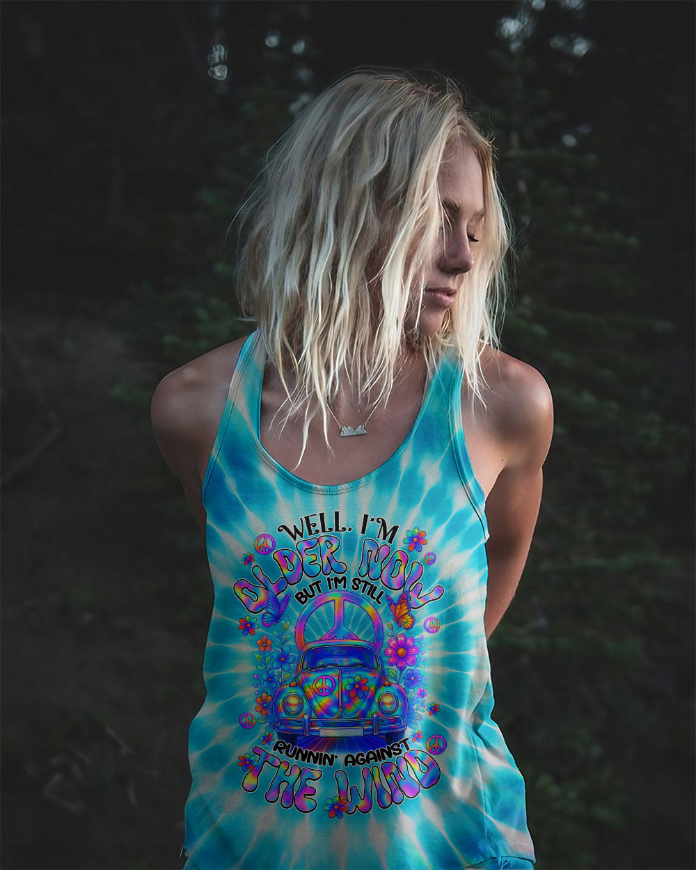 Older Now But I_E2_80_99m Still Runnin_E2_80_99 Against the Wind Retro Hippie Car Tie Dye AOP Shirts _11_ VQZbB