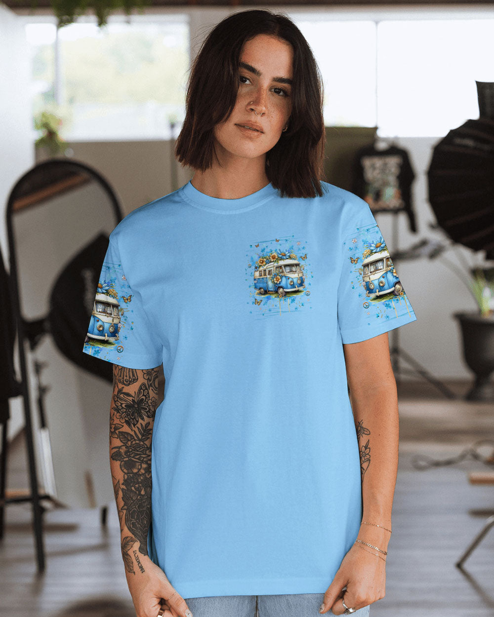 Older Now But Im Still Runnin Against The Wind Retro VW Van AOP Shirts _10_ 1aG2P