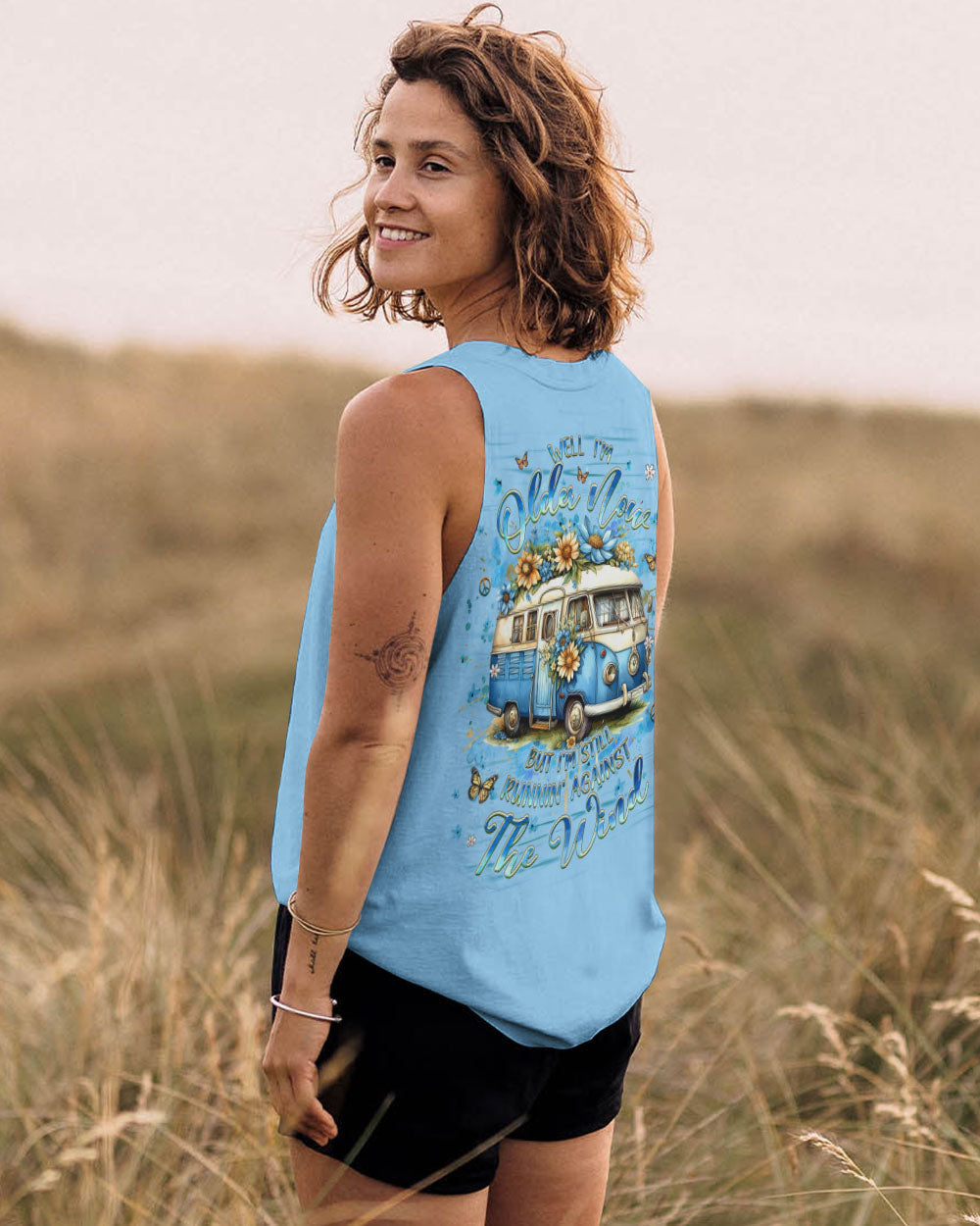 Older Now But Im Still Runnin Against The Wind Retro VW Van AOP Shirts _8_ f1ng6