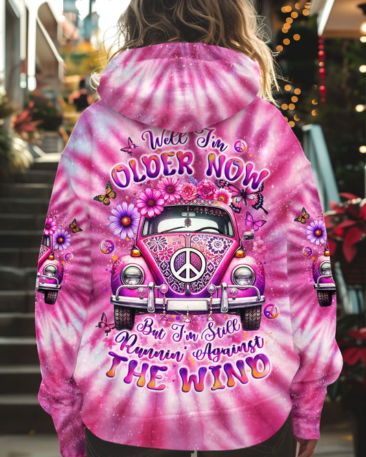 Older Now But Im Still Running Against The Wind Hippie Tie Dye Peace Car AOP Shirts _1_ L2eWE