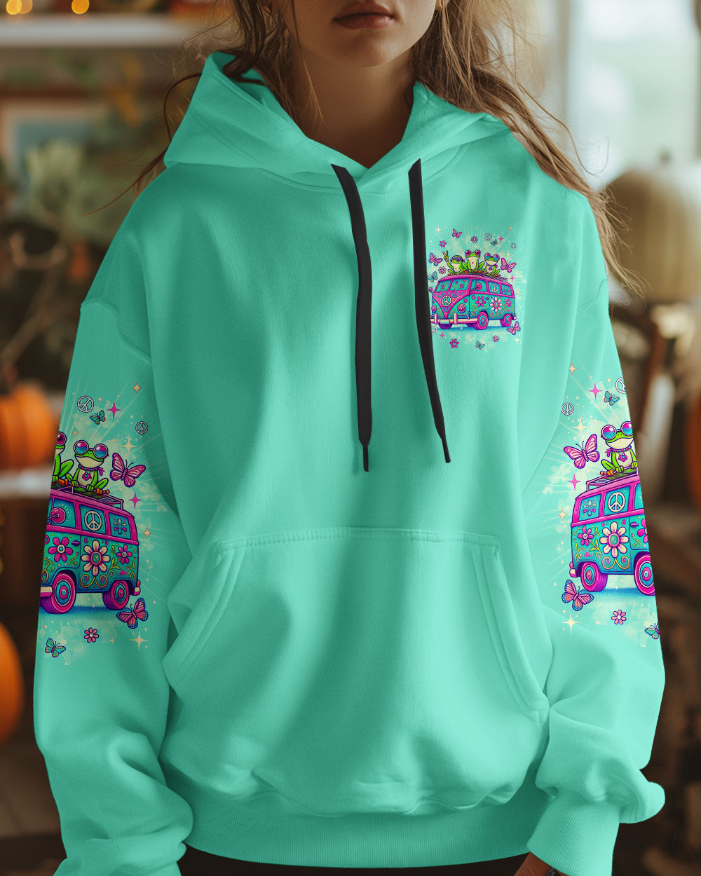 Older Now But Im Still Running Against the Wind Funny Frog Hippie Van AOP Shirts _13_ 2z3nA