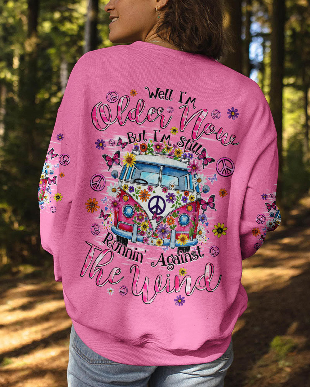 Older Now But Im Still Running Against the Wind Hippie Van Retro AOP Shirts _3_ QjvZV