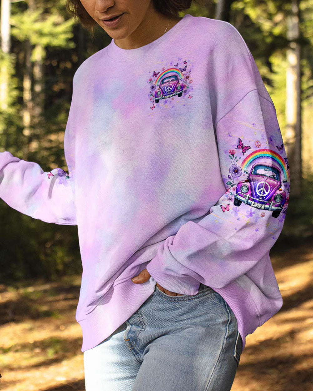 Older Now But Im Still Running Against the Wind Tie Dye Peace VW Bug AOP Shirts _2_ 8BKDh