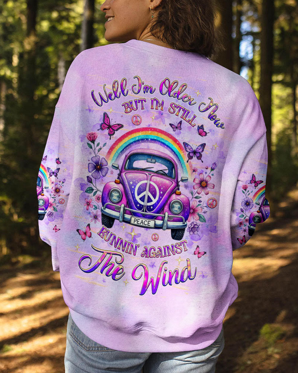 Older Now But Im Still Running Against the Wind Tie Dye Peace VW Bug AOP Shirts _3_ ibfWR